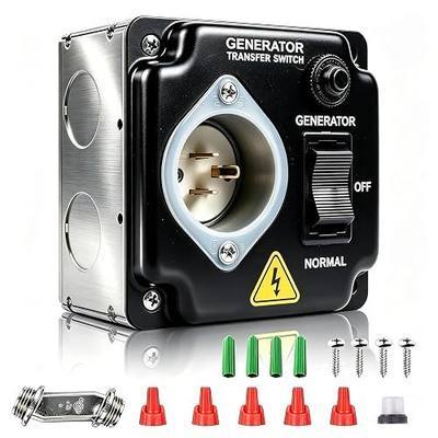 Manual Transfer Switch, 15Amp 125V Compatible with EZ Generator Switch.