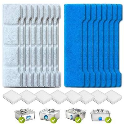 16 Set Dog Water Filter Replacement Compatible with SIBAYS & Kastty 15L/4Gal Pet Water Fountain, Dog Water Fountain Filters with Multilayer Filtration System 16 Filters+16Pre-Filter+16 Sponges