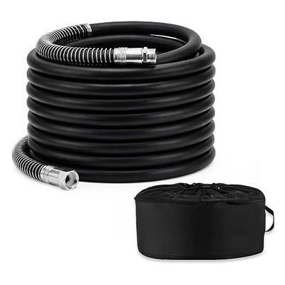 25FT RV Black Water Hose for Camper & RV, 5/8" Heavy Duty Sewer Flush Hose with No-Kink Design, Flexible Drain Cleaning Hose for Black Water, Gray Water & RV Tank Cleaning Accessories