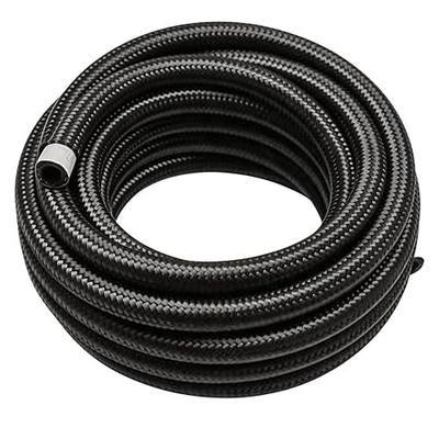 6AN Fuel Line,5FT AN6 Braided Fuel Line Hose – Nylon CPE High Pressure Fuel Hose for Gasoline, Diesel, Oil, Transmission & Hydraulic Fluids (6AN-5FT)