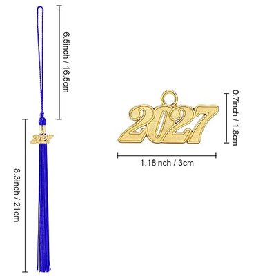 2027 Graduation Tassel, Tassel for Grad Cap, Charm Graduation Party Decorations, Gifts for High School Grads - Blue