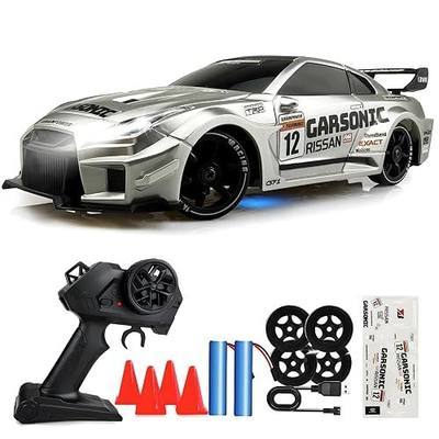 RC Drift Car, 1:24 Scale Remote Control Vehicle with LED Lights,Drifting Tires&Two Batteries, Racing Sports Toy Idea Gift for Adults Boys Girls and Kids