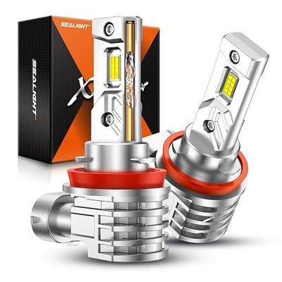 SEALIGHT H11 LED Fog Light Bulb, 40000 Lumens 6500K Cool White, H8 LED Fog Lights High Brightness with Copper Tube Cooling System H16 Fog Lights, Plug and Play, Pack of 2