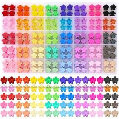160pcs Baby Flower Hair Clips, Funtopia 40 Colors Small Mini Hair Clips | Cute Tiny Claw Clips for Toddler Girls,Colorful Hair Accessories for Women Teens