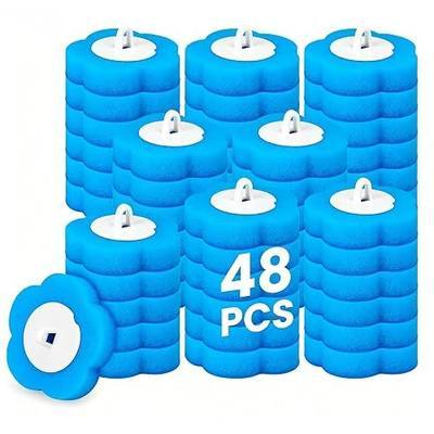 Disposable Toilet Wand Refills, 48 pcs Disposable Toilet Brush Heads,Toilet Bowl Cleaning Refill Pads for Bathroom Cleaning(Only Refills No Handle or Base Included)