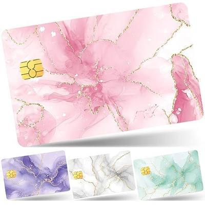 4PCS Marble Credit Card Skin, Debit Cards Cover Personalized Stickers | PVC Waterproof Removable for Bank Transportation Metro Key Cards ID Cover, Marble Gifts for Women Men