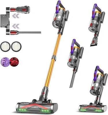 KIPMAX Cordless Vacuum Cleaner 50KPa 550W Powerful with Aromatherapy | 70Mins Anti-Tangled Vacuum Cleaner for Pet Hair/Carpet/Floor, Self-Standing Vacuum with Rechargeable Battery, LED Display