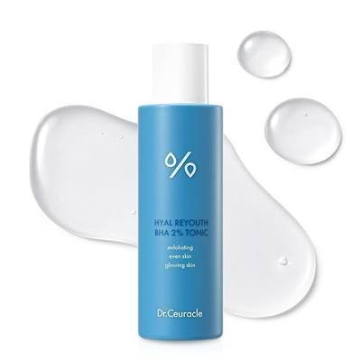 Dr.Ceuracle Hyal Reyouth BHA 2% Tonic - Leave-On Clarifying Exfoliant Toner with Salicylic Acid, Korean Skincare (100 ml / 3.38 fl. oz.)