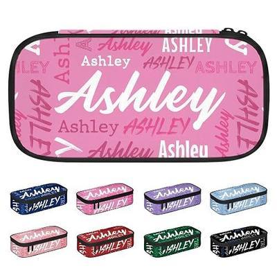 Custom Pencil Case with Name, Personalized Stationery Pencil Bag for Kids Boys Girls, Customized Pen Pouch Organizer for School Office Work