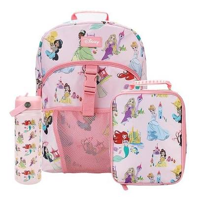 Disney Princess All-Over Character Print Pink 16” Backpack With Lunchbox Set
