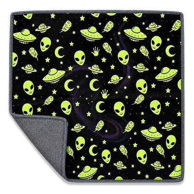 Alien Microfiber Cars Towels Scratch-Free Absorbent Lint-Free | Alien Car Detailing Cloths 11.8 x 11.8 inch Ultra Washing Cloth for Paint Glass Care,Alien Gifts