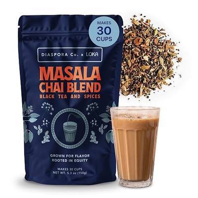 LOKA Masala Chai Blend - 4.2 OZ Loose Leaf Assam Black Tea - Up to 30 Cups | Authentic Loose Leaf with 6 Whole Spices, Precision-Milled & Regeneratively Farmed, Pesticide-Free & Non-Irradiated
