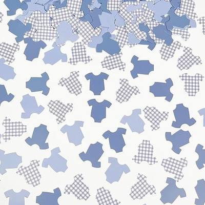 Baby Shower Table Confetti Blue 210Pcs Baby Shower Decorations Boy | Baby Boy Shower Table Confetti Double-Sided Blue Bodysuit Confetti Boy Baby Shower Decor Gender Reveal Decorations
