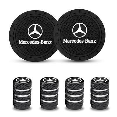 Car Cup Holder Coaster,Car Tyre Valve Cap for Mercedes-Benz A C E S Series GLK CLA GLA GLC GLE CLS SLK Series Air Car Valve Cap Cup Holder Embedded Decorative Coaster Interior Accessories(6pcs)