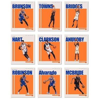 BigWig Prints NY Knicks Wall Decor Player Posters - New York Knicks Wall Art, 9 Unframed Basketball Prints for Bedroom Office Unframed (8x10)