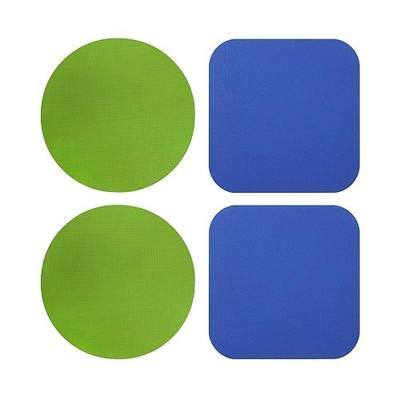 4 Pcs Rubber Jar Opener Gripper Pads Multi-function Bottle Openers | Non-Slip Silicone Jar Opener for Seniors, Arthritis, Weak Hands – Easy to Twist Off Small & Large Lids, Blue & Green Set