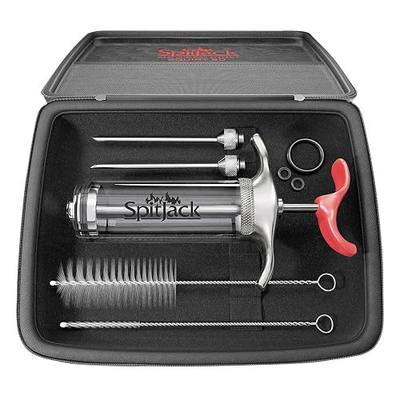 SpitJack SQUIRT 50 BBQ Marinade Syringe Injector, 50ml, 2 Needles, MJ160 | Compact marinade injector for serious BBQ cooks. Includes 2 needles, case, detailed guide, recipes, and product support.