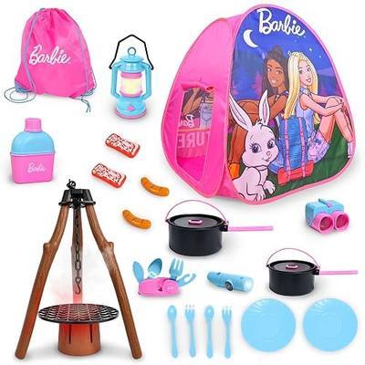 Barbie™ Pop-Up Camping Tent - Pop Up Play Tent with 19 Realistic Accessories, Perfect for Indoor or Outdoor Play, Ages 5+