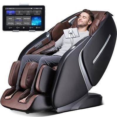 4D Massage Chair Full Body Zero Gravity Shiatsu Massager Chair with SL Track AI APP Body Scanning Heating Back Foot Recliner for Office Home