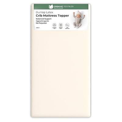 ORGANIC TEXTILES Organic Baby Latex Mattress Topper with Wool Cover - GOLS Certified - 2" Playard (38"x26")