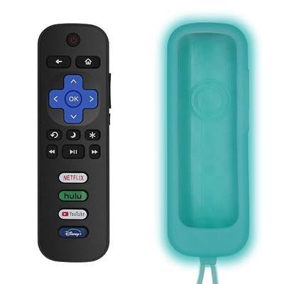 Replacement Remote for Roku TV + Silicone Cover, Compatible for TCL Roku/Hisense Roku/Onn Roku/Sharp Roku/Element Roku/Westinghouse Roku/Philips Roku Smart TVs (Not for Roku Stick and Box) -Blue