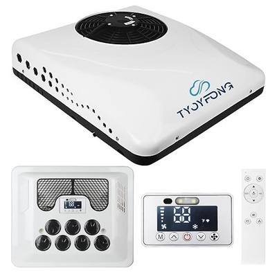 12V RV Air Conditioner, 8500 BTU Fahrenheit Rooftop Air Conditioner, Low Profile Quiet AC Unit, Non-Ducted Rooftop RV Air Conditioners for RVs, Trucks, Campers, Vans, Tractor (12V, Cooling & Heating)