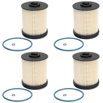 TP1015 Diesel Fuel Filter, Compatible with Chevrolet Silverado/GMC Sierra 2500HD 3500HD 6.6L Duramax Diesel(2017-2025)+3.0L Duramax(2020-2025), OE# 22937279 23456595 23304096, with Seals (4 Pack)