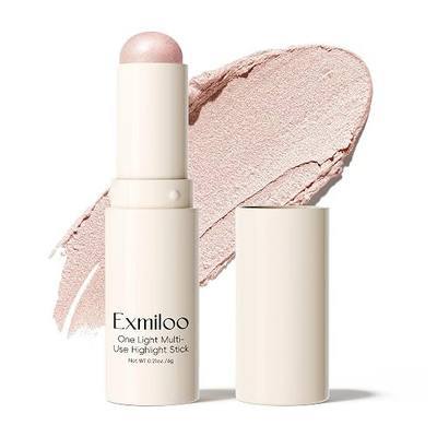 Exmiloo Highlighter Stick, Natural Pearl Glow Cream Makeup for Face | Soft Natural Pearl Glow for Fair To Light Skin; Buildable Cream Highlight for Cheekbones, Brow Bone and Inner Corners