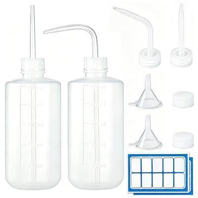 ZHOOGE Tattoo Wash Bottle Lab Squeeze Wash Bottles, 2PCS 500ml/16oz, White | Tattoo Supplies, Succulent Watering Bottle, Labware Rinsing, Eyelash Water Bottle for Extensions, Squirt Bottles for Liquids