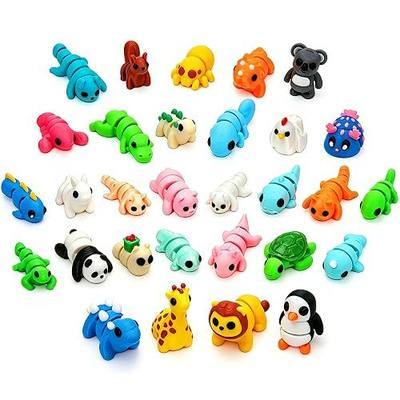 30Pcs 3D Printed Animals Set for Kids, Mini Little Animals Figures for Party Favors Gifts Pocket Fidget Toys Bulk, Goodie Bag Stuffers Classroom Birthdays Rewards for Toddlers Desk Office Home Decor
