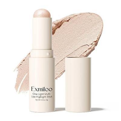 Exmiloo Highlighter Stick, Natural Champagne Glow Cream Makeup for Face | Natural Champagne Glow for Light to Medium Skin, Buildable Cream Highlight for Cheekbones, Brow Bone and Nose