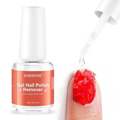 JODSONE 18ML Gel Nail Polish Remover, Wide Mouth Bottle for Easy and Quick Application, No Soak Off Gel Polish Remover for U V Gel Nails