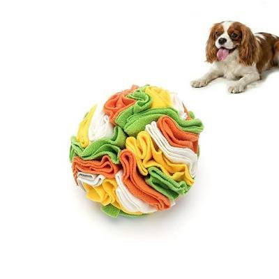 Snuffle Ball for Dogs – Soft, Easy-Clean Treat Hiding Toy with Soft Polar Fleece, Deep Fold Pockets for Adjustable Challenge, Interactive Play and Engagement, Compact & Portable
