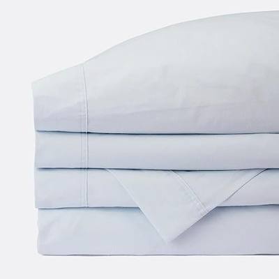 Red Land Cotton Luxury Sheet Set | 100% American Grown Cotton Basics | Premium Hotel Ultra-Soft Lightweight | USA Made Deep Pocket Fitted, Flat Sheet, Pillowcases Percale Weave (Sky Blue/Queen)