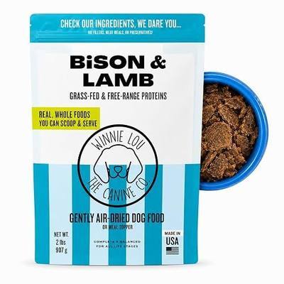 Winnie Lou The Canine Co. Air-Dried Dog Food (Bison & Lamb) | Synthetic Free, All Life Stages, Complete & Balanced