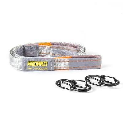 RC Tow Strap, Simulated Tow Rope with Hooks, Mini Scale Rescue Rope for 1/8 1/10 1/12 1/14 RC Crawler Trucks Model Cars Decoration (Gray Set)
