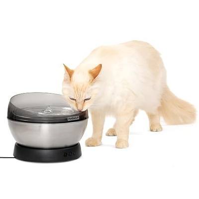 PetSafe HydroSphere 60 oz Stainless Steel Pet Fountain - Filtered Water Fountain for Cats and Small Dogs - Dishwasher Safe - Quiet, Wire-Free Pump - Easy to Clean