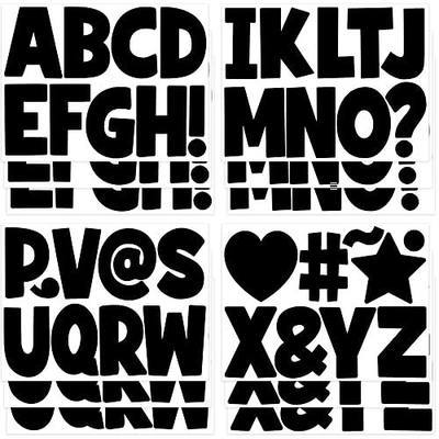 108 PCS 12 Sheets Letter Stickers Large Bulletin Board Letters 3 Inch Vinyl Self Adhesive Alphabet Stickers for Classroom Decor Bulletin Board Education Poster Board Crafts Home Party Decor (Black)