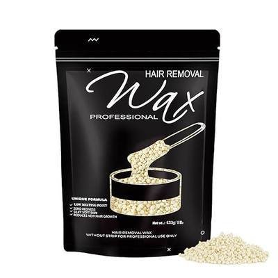 1lb Wax Beads - Hard Wax Beads for Brazilian Bikini & Coarse/Stubborn Hair, Wax Beads for Hair Removal At-Home Waxing,Hard Wax Works on Face, Body, Legs (Unscents)