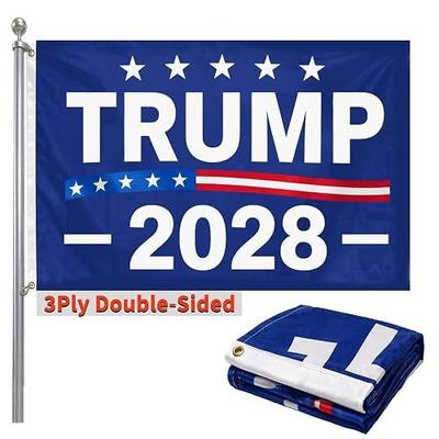 Trump 2028 Flag 3x5 FT, 3 Ply Double-Sided Heavy-Duty MAGA Banner with 2 Brass Grommets,Trump Poster Banner for Garden House Indoor Outdoor Yard Decor