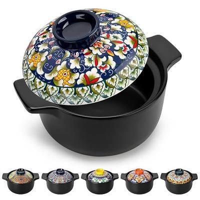 vancasso 3 QT Ceramic Stock Pot with Lid, Nonstick Casserole Pot for Soup, Stew, Pasta, Rice & Noodles, Even Heating, Versatile for Stovetop, Oven & Dishwasher, Verdant Jewel