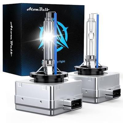D1S HID Bulbs, 6000K Cool White, 3800LM Xenon Replacement Bulbs, 3000+ HRS Lifespan, 1:1 Beam Pattern, Plug and Play Installation Kit Only Fit for HID Assembly, 2 Pack