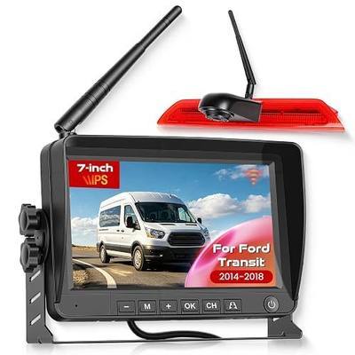 Wireless Backup Camera for Ford Transit 2014-2018, 3rd Brake Light Rear View Camera System with 7" Monitor, High Mount Roof Reverse Camera, IR Night Vision, Parking Assist