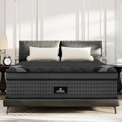 (High-End Upgraded) Luxury 12 Inch Queen Size Hybrid Mattress in a Box | with Gel Memory Foam & Pocket Springs, 7-Zone Support & Pressure Relief, Reinforced Edge Support, 365-Night Trial,Medium Firm