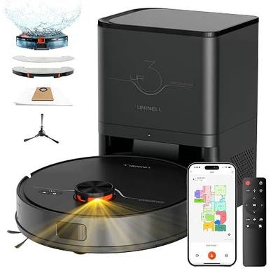 Robot Vacuum and Mop with Self-Emptying Station, 7000Pa Suction for Pet Hair on Carpets, LiDAR Navigation Creates No-Go Zones, Quiet, Works with Alexa, for Hardwood Floors & Multi-Floor Homes