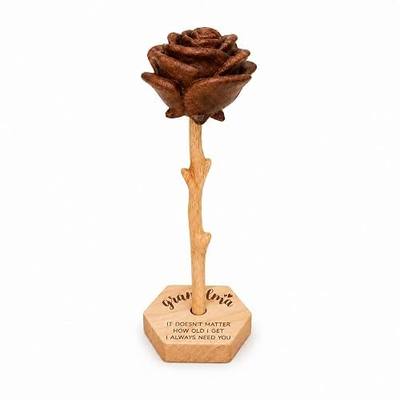 Birthday Gifts for Grandma, Wooden Rose | Forever Flower, Best Grandma Ever Gifts for Mother's Day Birthday, Grandma Gifts from Granddaughter Grandson