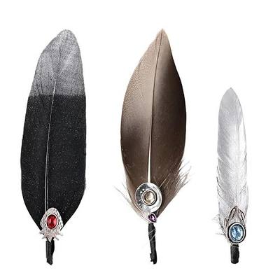 Natural Hat Feathers, 3Pcs Vintage Western Cowboy Feather for DIY Crafts, Hat Accessories, Fedora, Cowboy, Trilby Hats, Outdoor Weddings & Rustic Events