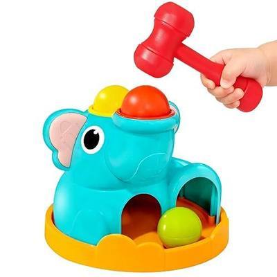 DQMOON Montessori Toys for 1 Year Old - Elephant Hammering Pounding Toy - Educational Toddler Activities for 1 2 3 Year Old Boy&Girl Christmas Birthday Gifts