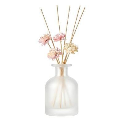 150ml/5oz Gradient Frosted Clear Modern Decorative Glass Diffuser Bottle, Empty Refillable Reed Diffuser Replacement Jar, Small Bud Vase Aromatherapy Container for DIY Fragrance Home Office Decor