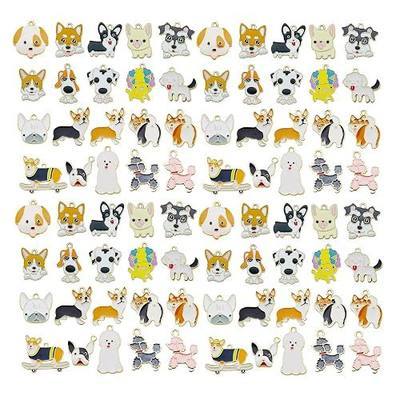 40pcs 20 pairs Assorted Enamel Bracelet Pet Dog Charms for Jewelry Making DIY Necklace Bracelet Earrings Keychain Crafting Charms Kit Crafts Supplies (SN195+SN1208)